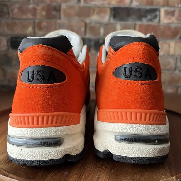 New Balance 990v2 Made in USA Marigold Suede Orange Shoes Sneakers Men's 10 - Picture 12 of 16